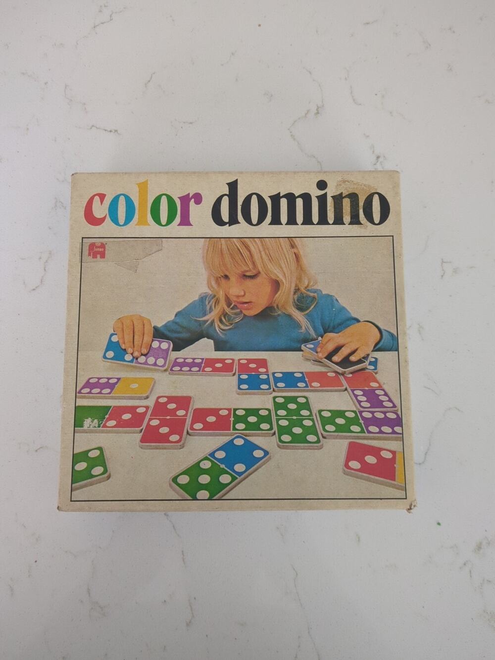 Vintage Jumbo Color Domino #129 Game Holland Original Package. 28 Pieces.
